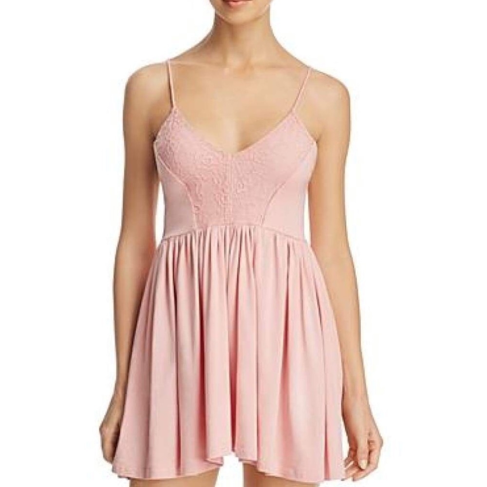 Sam Edelman Lounge Romper with Lace Bridal Rose S